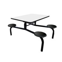 Mesa para Refeitório Fixo 04 Lugares MDP BRANCO DE 25 MM 50052 CT Móveis para Escritório