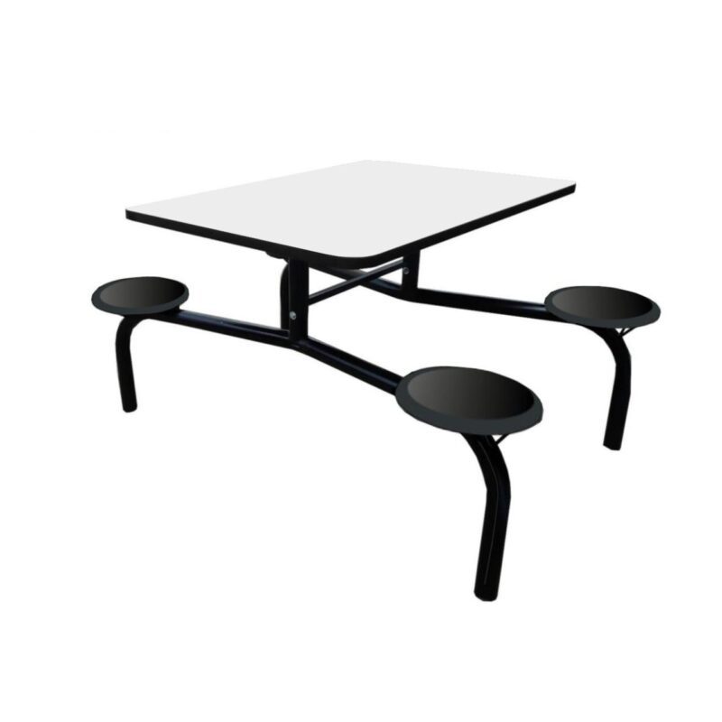 Mesa para Refeitório Fixo 04 Lugares MDP BRANCO DE 25 MM 50052 CT Móveis para Escritório 2