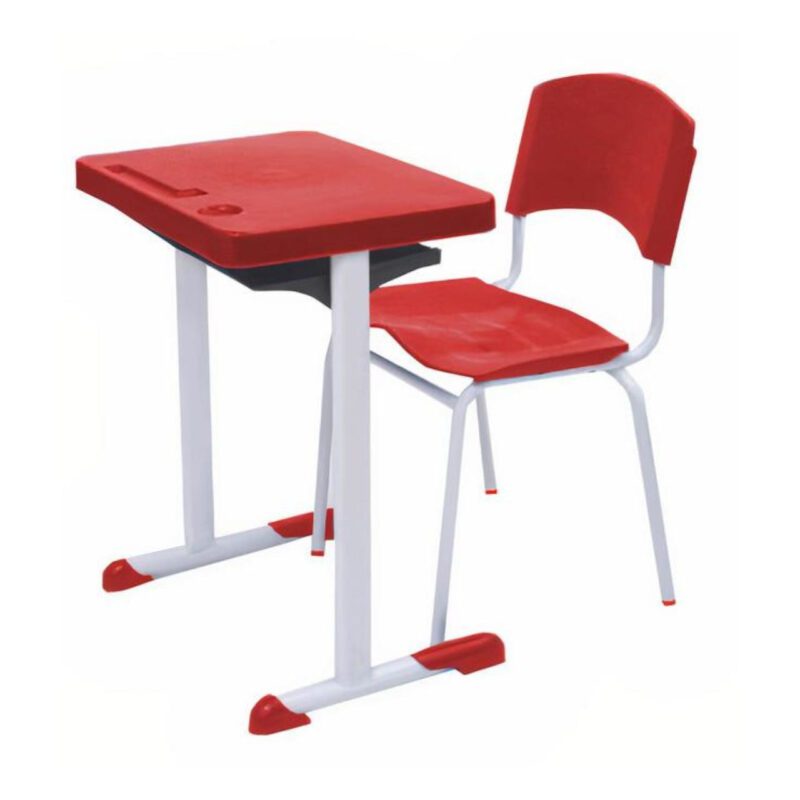 Kit Escolar Individual VERMELHO – (Mesa e Cadeira) – ADULTO – – COR VERMELHO – 40082 CT Móveis para Escritório 2