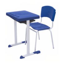 Kit Escolar Individual AZUL – (Mesa e Cadeira) – ADULTO – – COR AZUL – 40081 CT Móveis para Escritório