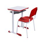 Kit Escolar Individual VERMELHO – (Mesa e Cadeira) – ADULTO – MADEIRA – COR VERMELHO – 40096 CT Móveis para Escritório 7