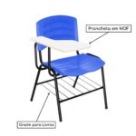 Cadeira Universitária Plástica Prancheta MDF – COR AZUL 34016 CT Móveis para Escritório 6