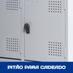 Armário Roupeiro de Aço c/ 12 Portas PEQUENAS – 1,95×0,92×0,40m – SA – CZ/CZ – 14001 CT Móveis para Escritório 11