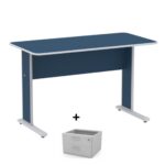 Mesa Escritório 1,20×0,60m c/ Gavetas – Cor Azul – 44085 CT Móveis para Escritório 7