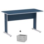 Mesa Escritório 1,50×0,60m c/ Gavetas – Cor Azul – 44087 CT Móveis para Escritório 6