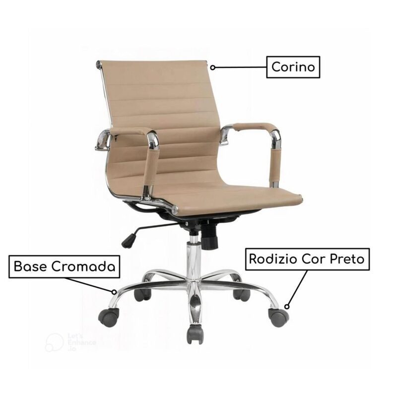 Cadeira DIRETOR Charles Eames Esteirinha FENDI – 32890 CT Móveis para Escritório 3