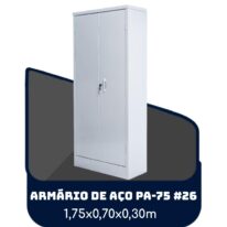 Armário de Aço PA 75 #26 – 1,75×0,70×0,30m – SA – 13119 CT Móveis para Escritório