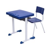 Kit Escolar Individual AZUL – (Mesa e Cadeira) – INFANTIL 03 a 06 Anos 41089 CT Móveis para Escritório