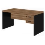 Mesa de Escritório 1,70×0,70m – 02 Gavetas NOGAL SEVILHA/PRETO – 21475 CT Móveis para Escritório 8