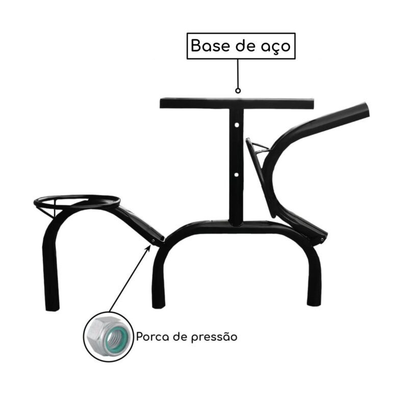 Mesa p/ Refeitório ESCAMOTEÁVEL 10 Lugares – MDP BRANCO DE 25 MM 50048 CT Móveis para Escritório 4