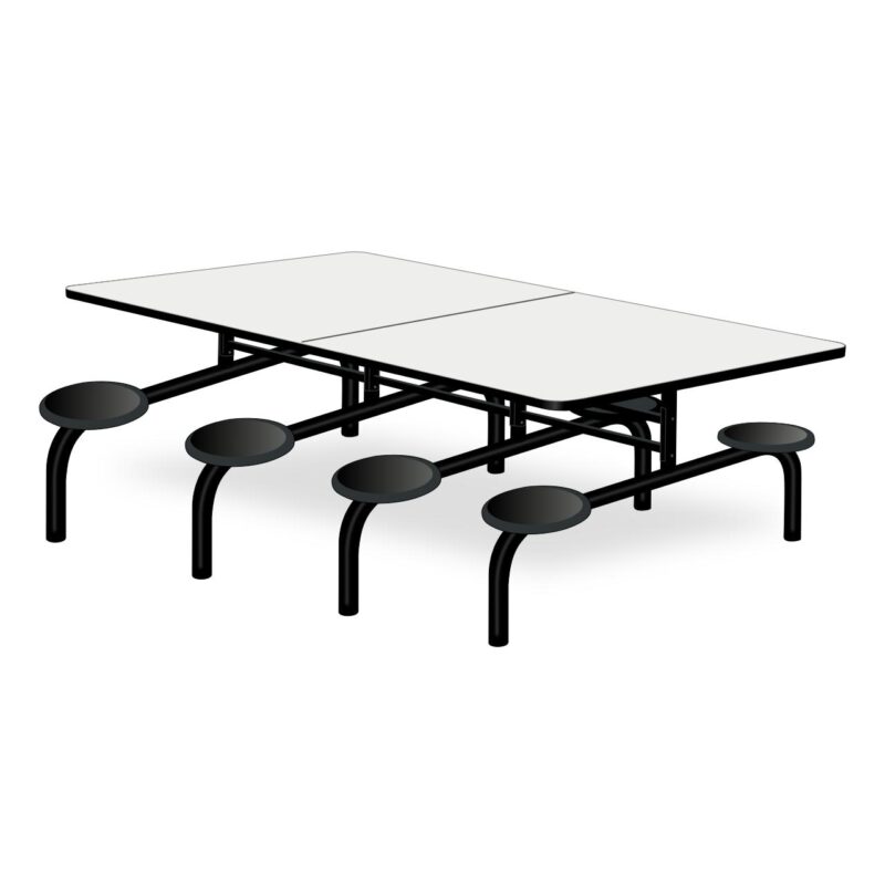 Mesa para Refeitório 8 Lugares MDP Branco de 25 mm FIXO – 50045 CT Móveis para Escritório 5