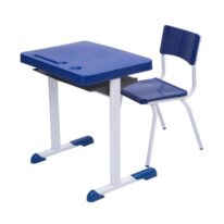 Kit Escolar Individual AZUL – (Mesa e Cadeira) – JUVENIL 06 a 09 Anos 40999 CT Móveis para Escritório