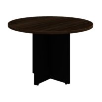 Mesa de Reunião Redonda -1,10×1,10×0,73m – MARSALA / PRETO – 51011 CT Móveis para Escritório