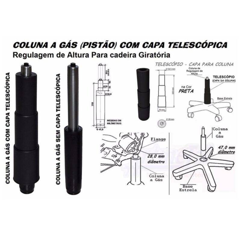 Cadeira Executiva COSTURADA Giratória com Braço CORSA Cor Preta – 31004 CT Móveis para Escritório 6