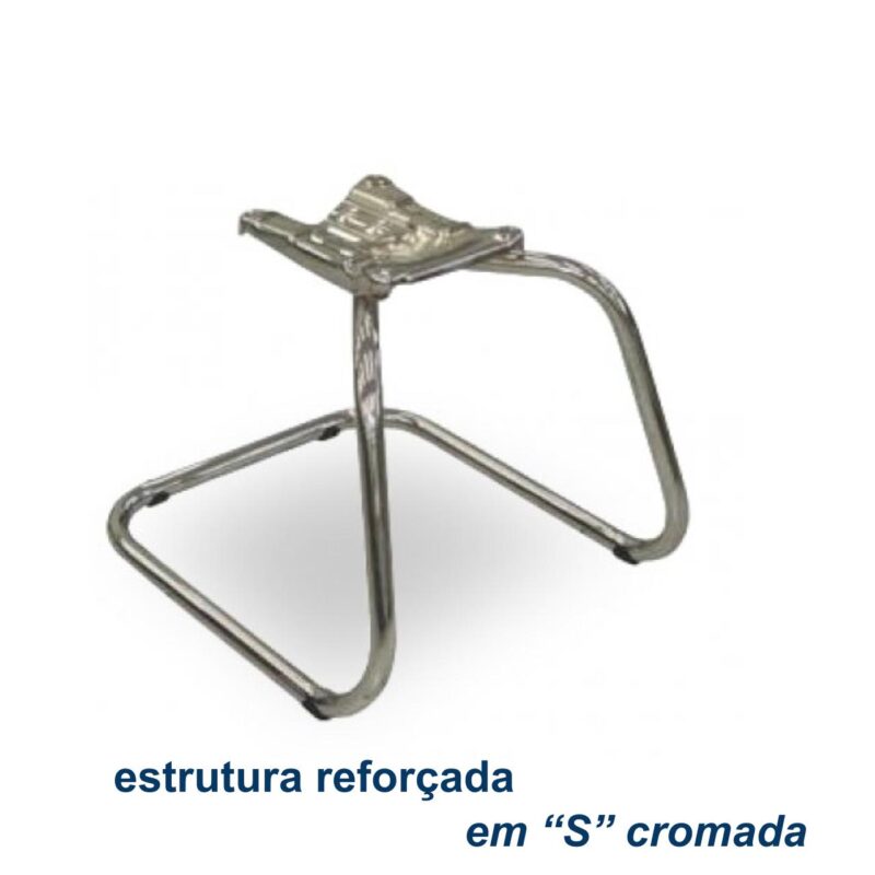 Cadeira Escritório B-ONE Base em “S” CROMADA 31033 CT Móveis para Escritório 5