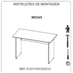 Mesa de Escritório 1,70×0,70m – 02 Gavetas NOGAL SEVILHA/PRETO – 21475 CT Móveis para Escritório 12