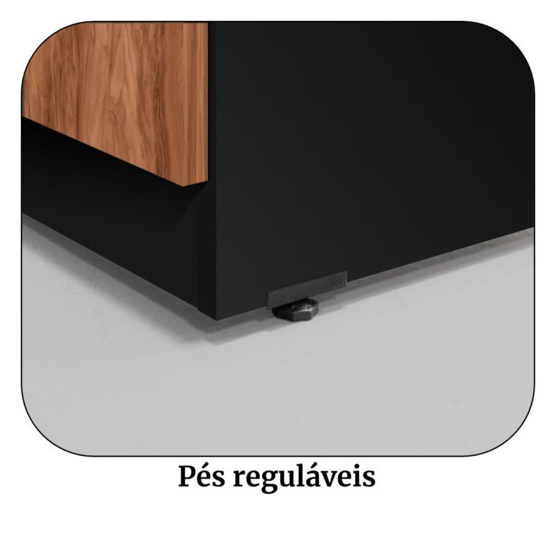 Arquivo 04 Gavetas Pasta Suspensa – 1,28×0,46×0,45m NOGAL SEVILHA/PRETO – 21410 CT Móveis para Escritório 5