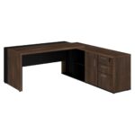 Mesa PRESIDENTE c/ Armário Pedestal – 1,82×1,80m MARSALA / PRETO – 23483 CT Móveis para Escritório 7