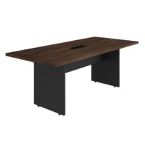 Mesa de Reunião Retangular 2,00×0,90m – C/ Caixa de Tomadas MARSALA / PRETO – 51015 CT Móveis para Escritório