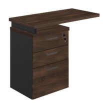 Mesa AUXILIAR c/ 03 Gavetas Pedestal MARSALA/PRETO – 51017 CT Móveis para Escritório