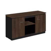 Armário Baixo Credenza – 1,35×0,72X0,45m MARSALA / PRETO – 51010 CT Móveis para Escritório