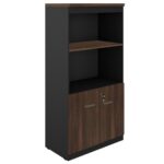 Armário Alto SEMI-ABERTO com 02 Portas – 1,60×0,80×0,45m MARSALA / PRETO – 51014 CT Móveis para Escritório 7