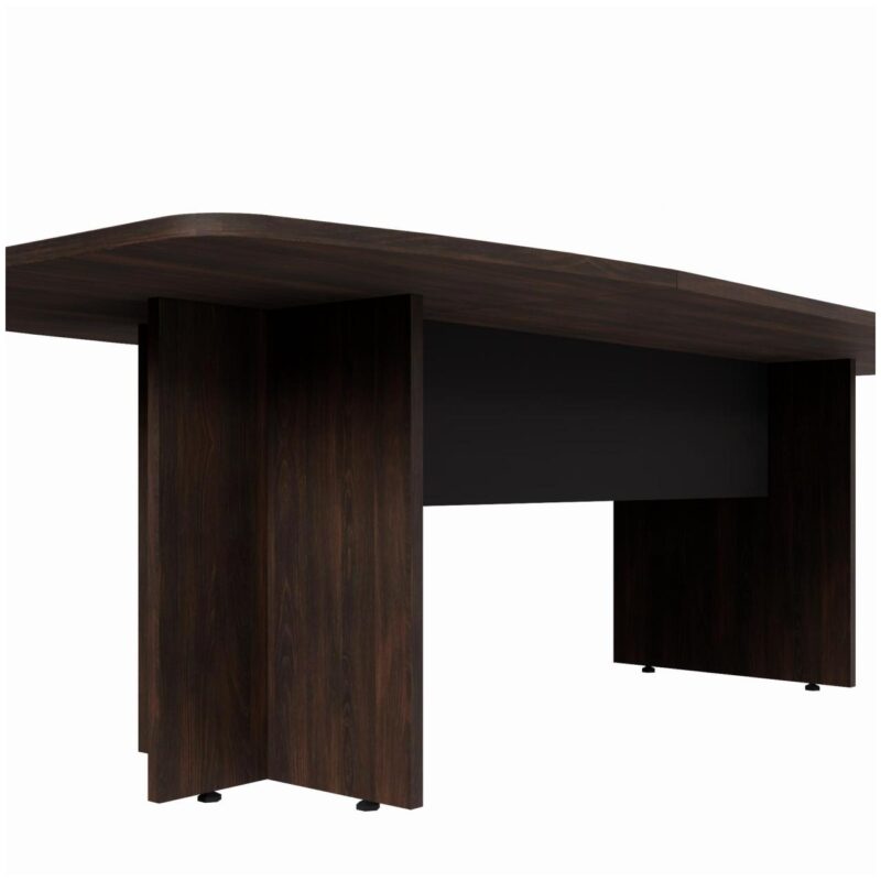 Mesa de Reunião Diretoria ABAULADA – 2,40×1,20m MARSALA/PRETO – 21015 CT Móveis para Escritório 5