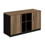 Armário Baixo GOLD Credenza ESPECIAL – 1,60×0,72×0,45m NOGALSEVILHA / PRETO – 23502 CT Móveis para Escritório 5