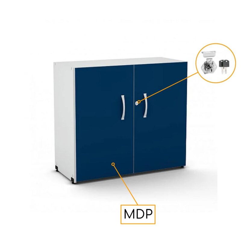 Armário Baixo com 02 Portas – 0,80×0,42×0,75m – PMD – AZU/CZ – 44103 CT Móveis para Escritório 4