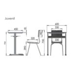 Kit Escolar Individual AZUL – (Mesa e Cadeira) – JUVENIL 06 a 09 Anos 40999 CT Móveis para Escritório 11