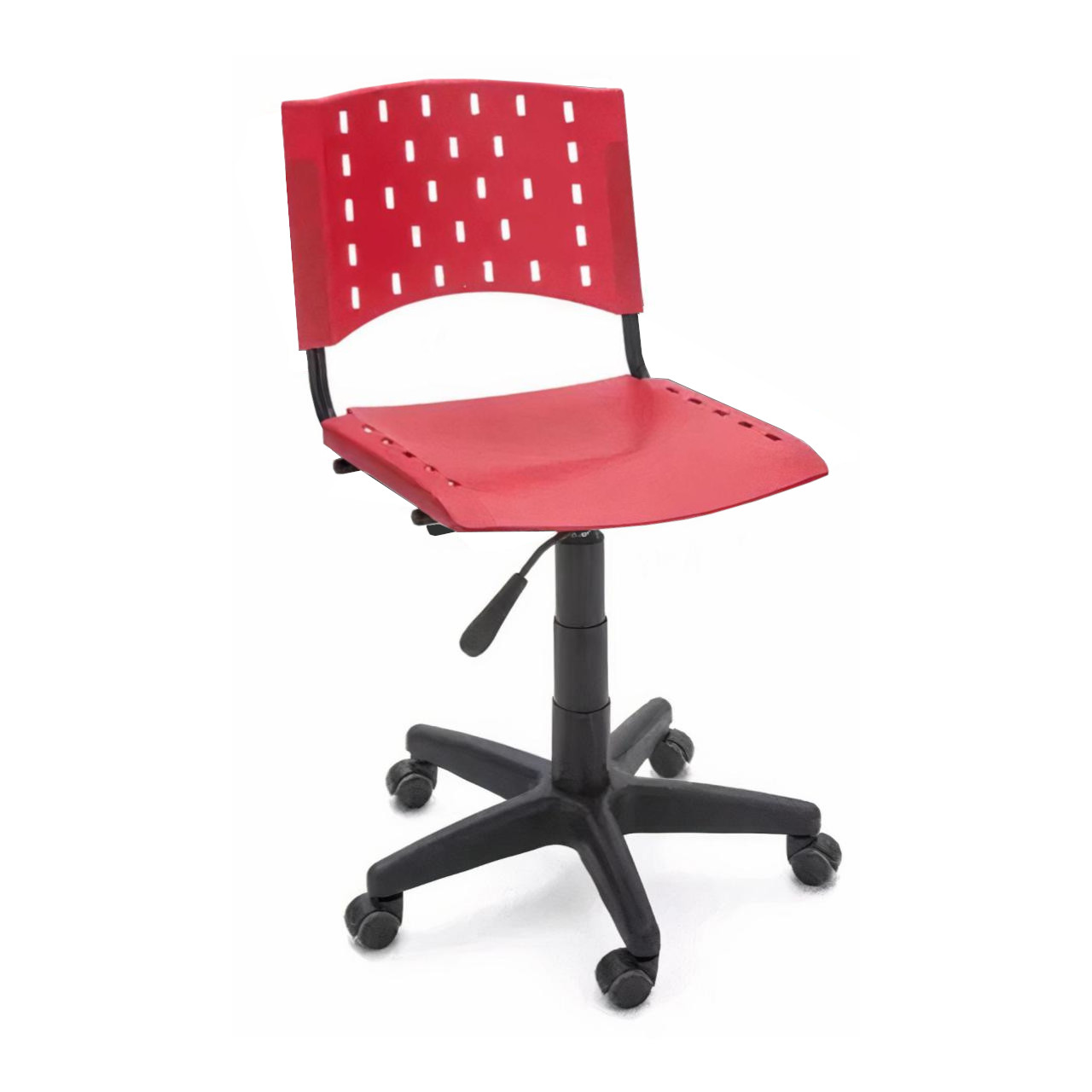 Cadeira de Escritório Giratória PLÁSTICA – REALPLAST – COR VERMELHO – 31303 CT Móveis para Escritório