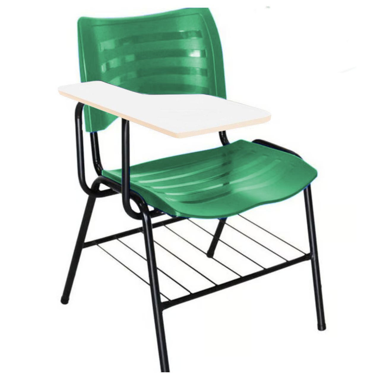 Cadeira Universitária Plástica Prancheta MDF – COR VERDE – MRPLAST – 34012 CT Móveis para Escritório