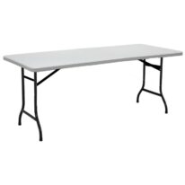 Mesa Refeitório MASTER – 1,80X0,45X0,75m – TAMPO PP BRANCO – 50075 CT Móveis para Escritório