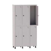 Roupeiro de Aço PAM c/ 06 PORTAS GRANDES – 1,80×1,03×0,32m – CZ/CZ – PANDIN – 74203 CT Móveis para Escritório