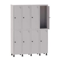 Roupeiro de Aço PAM c/ 08 PORTAS GRANDES – 1,80×1,38×0,32m – CZ/CZ – PANDIN – 74204 CT Móveis para Escritório