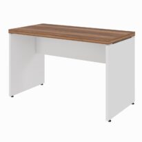 Mesa de Escritório 1,20×0,60m S/ Gaveta – NOGAL SEVILHA/BRANCO – 34305 CT Móveis para Escritório