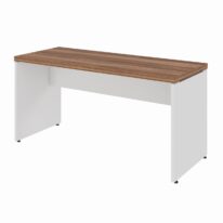 Mesa de Escritório 1,50×0,60m Sem Gavetas NOGAL SEVILHA/BRANCO – 34306 CT Móveis para Escritório