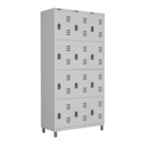 Roupeiro LOCKER de Aço c/ 12 Portas PEQUENAS – 1,94×0,92×0,42m – CZ/CZ – W3 – 10018 CT Móveis para Escritório