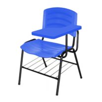 Cadeira Universitária Plástica Prancheta PLÁSTICA (CANHOTO) – COR AZUL – POLLO MÓVEIS – 34050 CT Móveis para Escritório