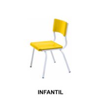 Cadeira ESCOLAR Infantil – Cor AMARELO – 41099 CT Móveis para Escritório