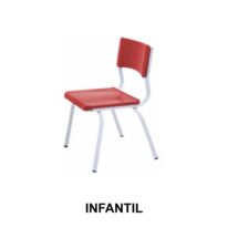 Cadeira ESCOLAR Infantil – Cor VERMELHO – 41102 CT Móveis para Escritório