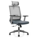 Cadeira Escritório Presidente Tela BERLIM (VOLT) – POLLO MÓVEIS – COR CINZA – 30091 CT Móveis para Escritório 8