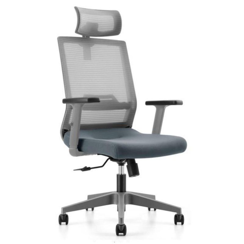 Cadeira Escritório Presidente Tela BERLIM (VOLT) – POLLO MÓVEIS – COR CINZA – 30091 CT Móveis para Escritório 2