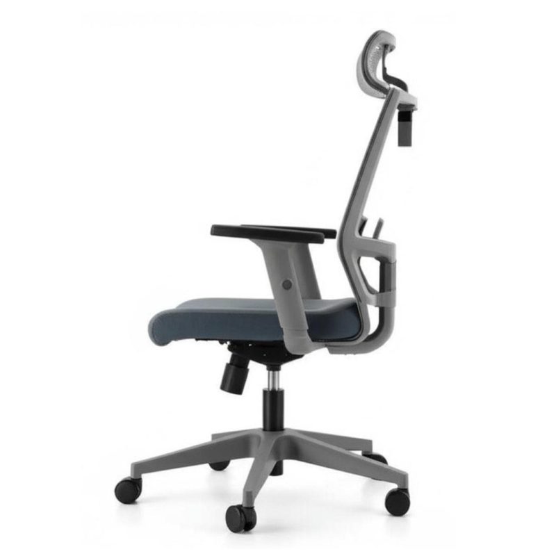 Cadeira Escritório Presidente Tela BERLIM (VOLT) – POLLO MÓVEIS – COR CINZA – 30091 CT Móveis para Escritório 3