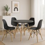Mesa Residencial Redonda EIFFEL 0,90M – PRETO – 45112 CT Móveis para Escritório 10