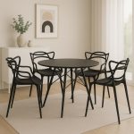 Mesa Residencial Redonda EIFFEL 0,90M – PRETO – 45112 CT Móveis para Escritório 11