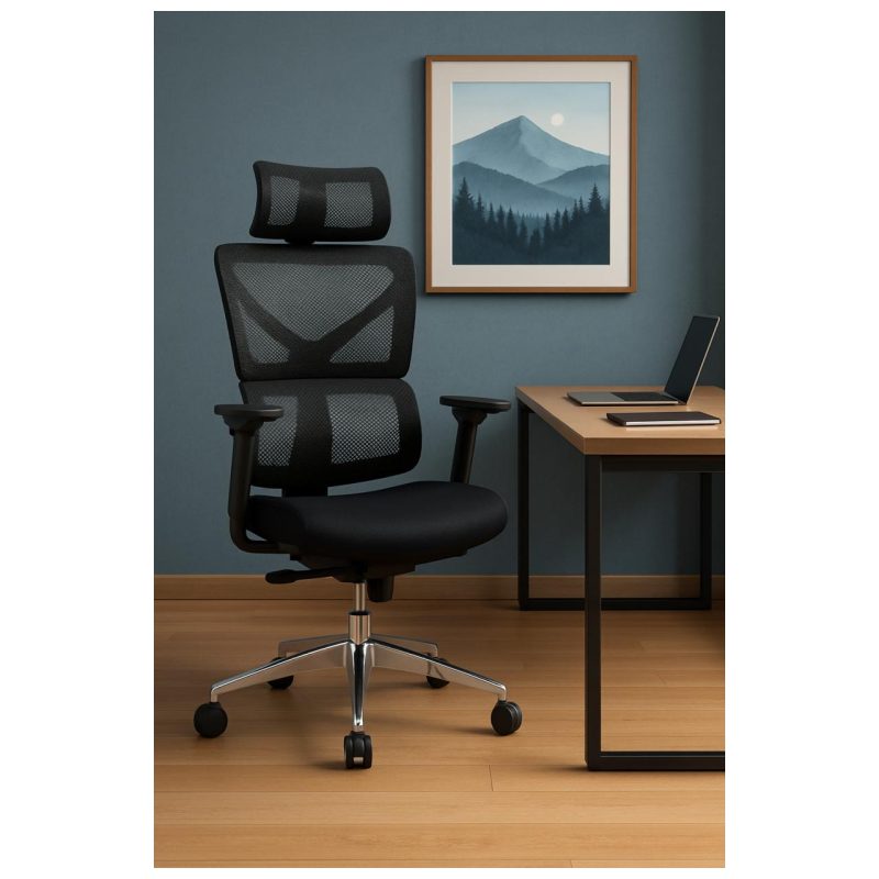 Cadeira de Escritório Presidente Tela TITAN – Cor Preto – 30067 CT Móveis para Escritório 9
