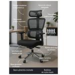 Cadeira de Escritório Presidente Tela ÉDON – Cor Preto – 30066 CT Móveis para Escritório 20