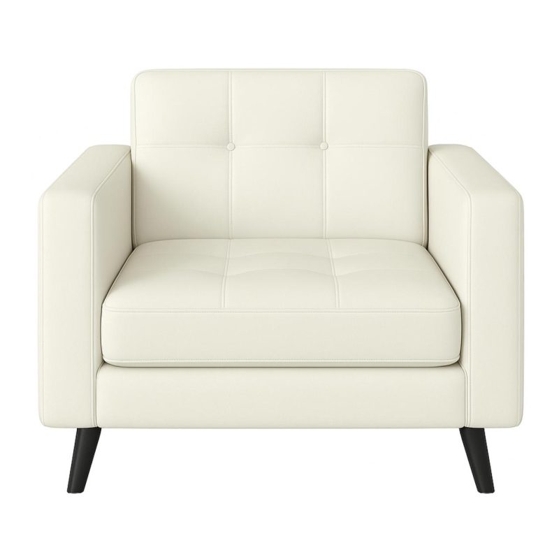 Poltrona para Escritório ROMA 01 Lugar – Corino – Cor NUDE – 60070 CT Móveis para Escritório 3