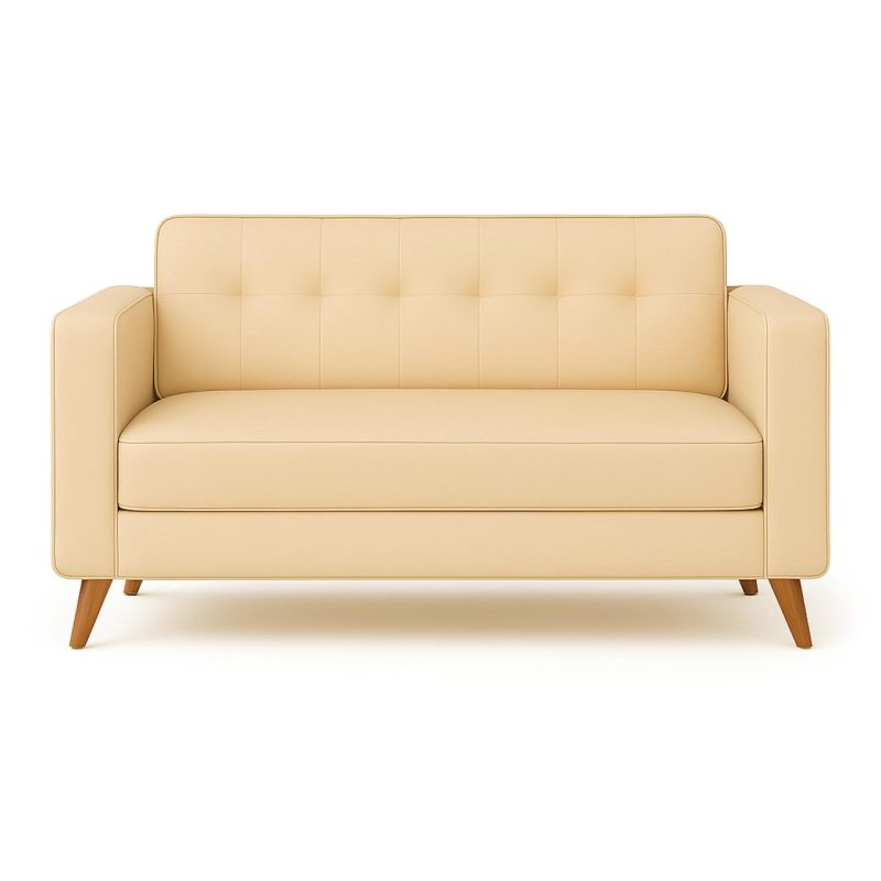 Poltrona para Escritório ROMA 03 Lugar – Corino – Cor AREIA – 60063 CT Móveis para Escritório 3